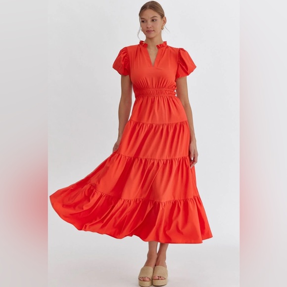 Red Maxi Dress - Picture 1 of 15